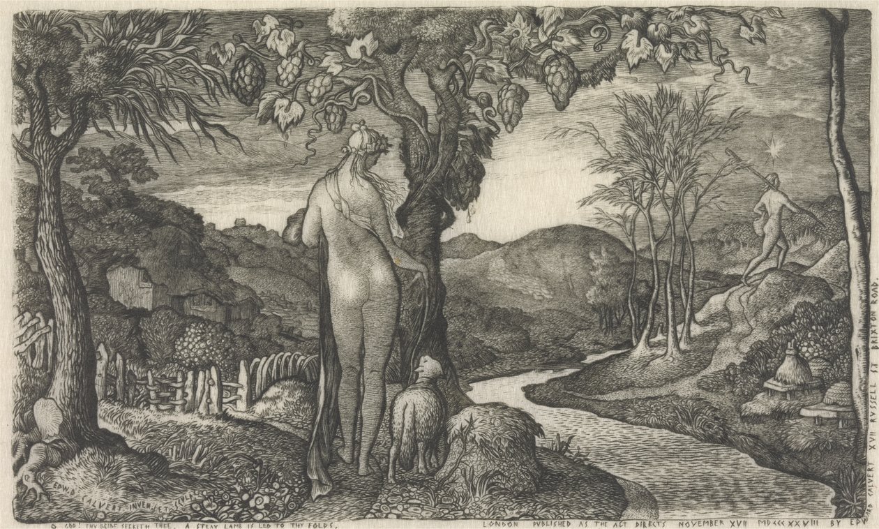 Gelin, 1828 (çizgi gravürü) by Edward Calvert
