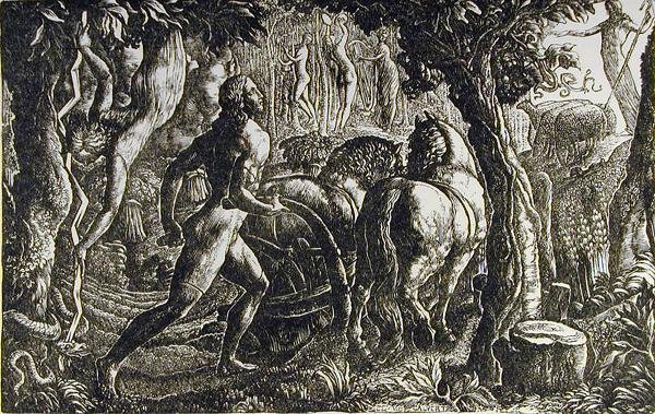 The Plowman - Christian Hayatın Son Karığını Sürerken by Edward Calvert