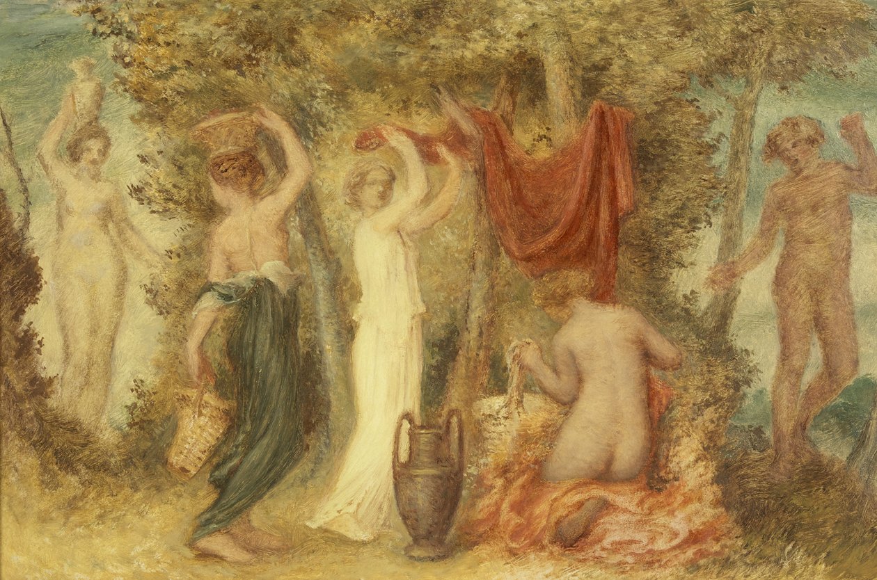 Adak Teklifleri - Klasik Sahne (değirmen tahtasında yağ) by Edward Calvert