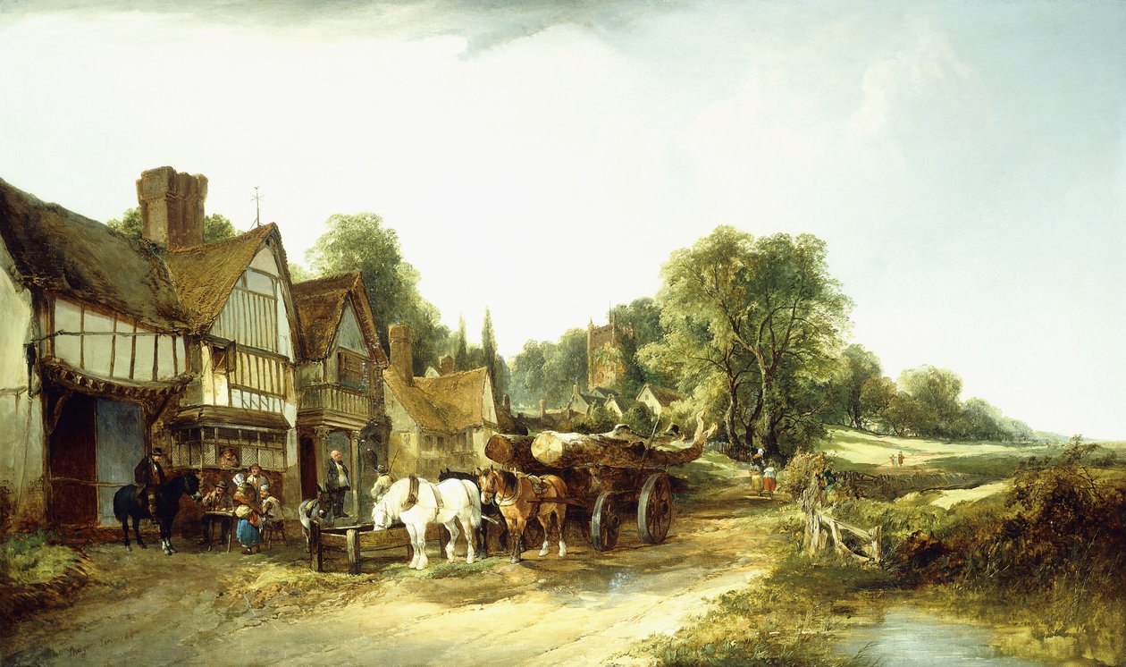 Kereste Arabası, 1845 by Edward Charles Williams