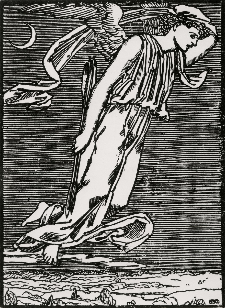 Psyche Aşk Tanrısı Bekliyor by Edward Coley (after) Burne Jones