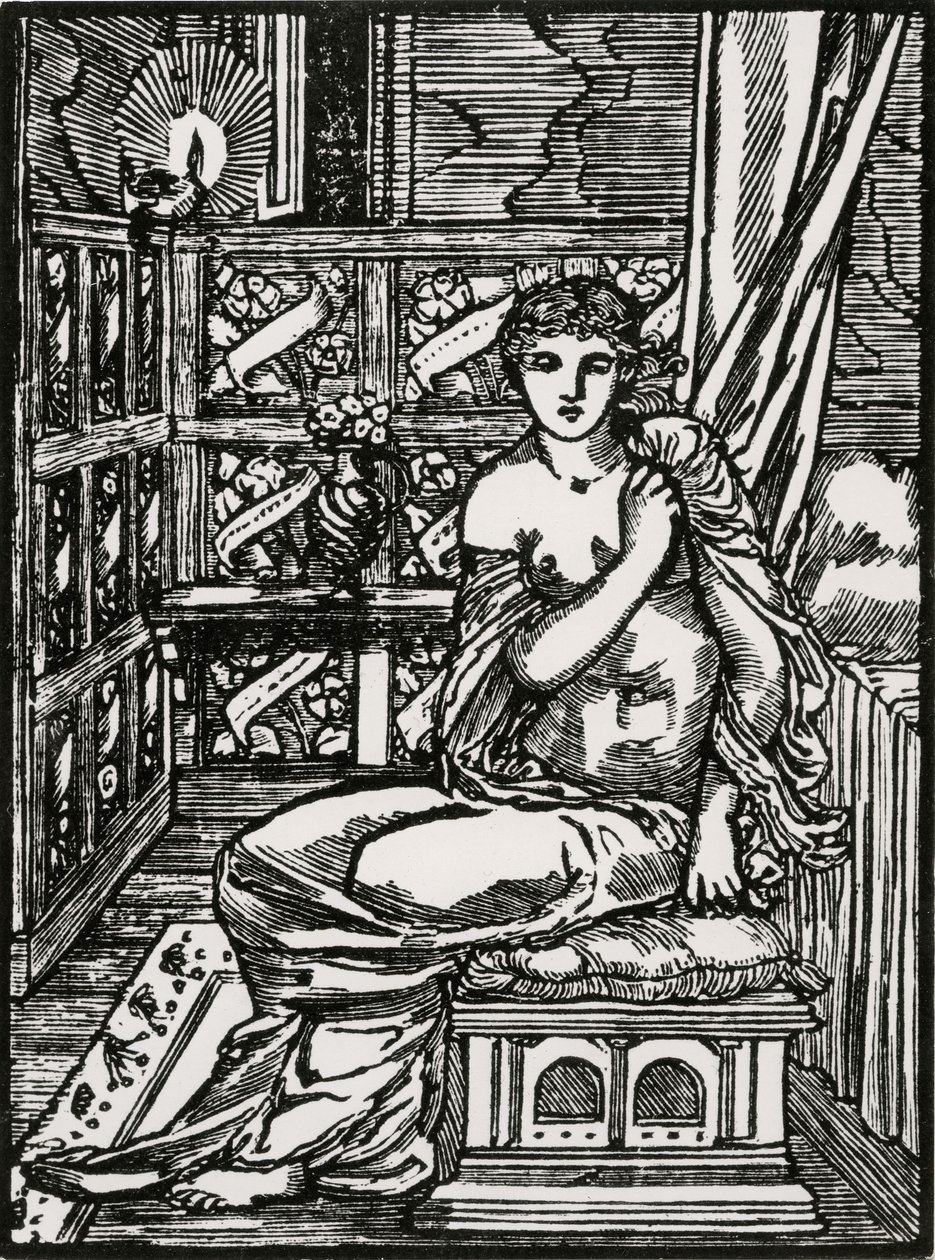 Psyche Aşk Tanrısı Bekliyor by Edward Coley (after) Burne Jones
