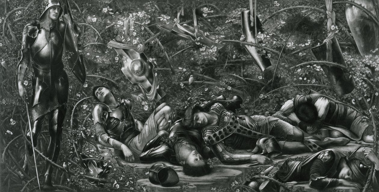 Briar Rose Serisinden Briar Wood by Edward Coley (after) Burne Jones