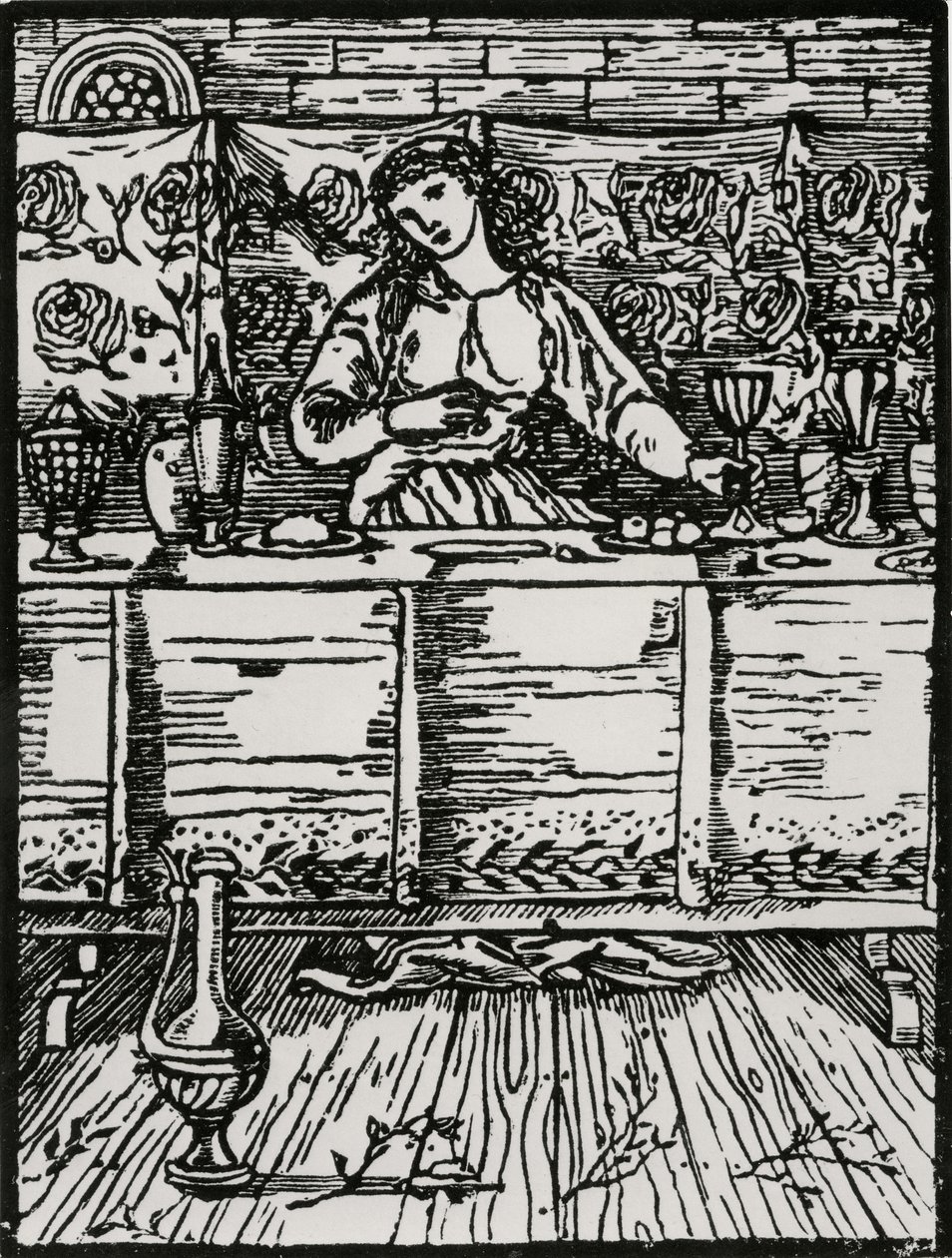 O yerken şarkı by Edward Coley (after) Burne Jones