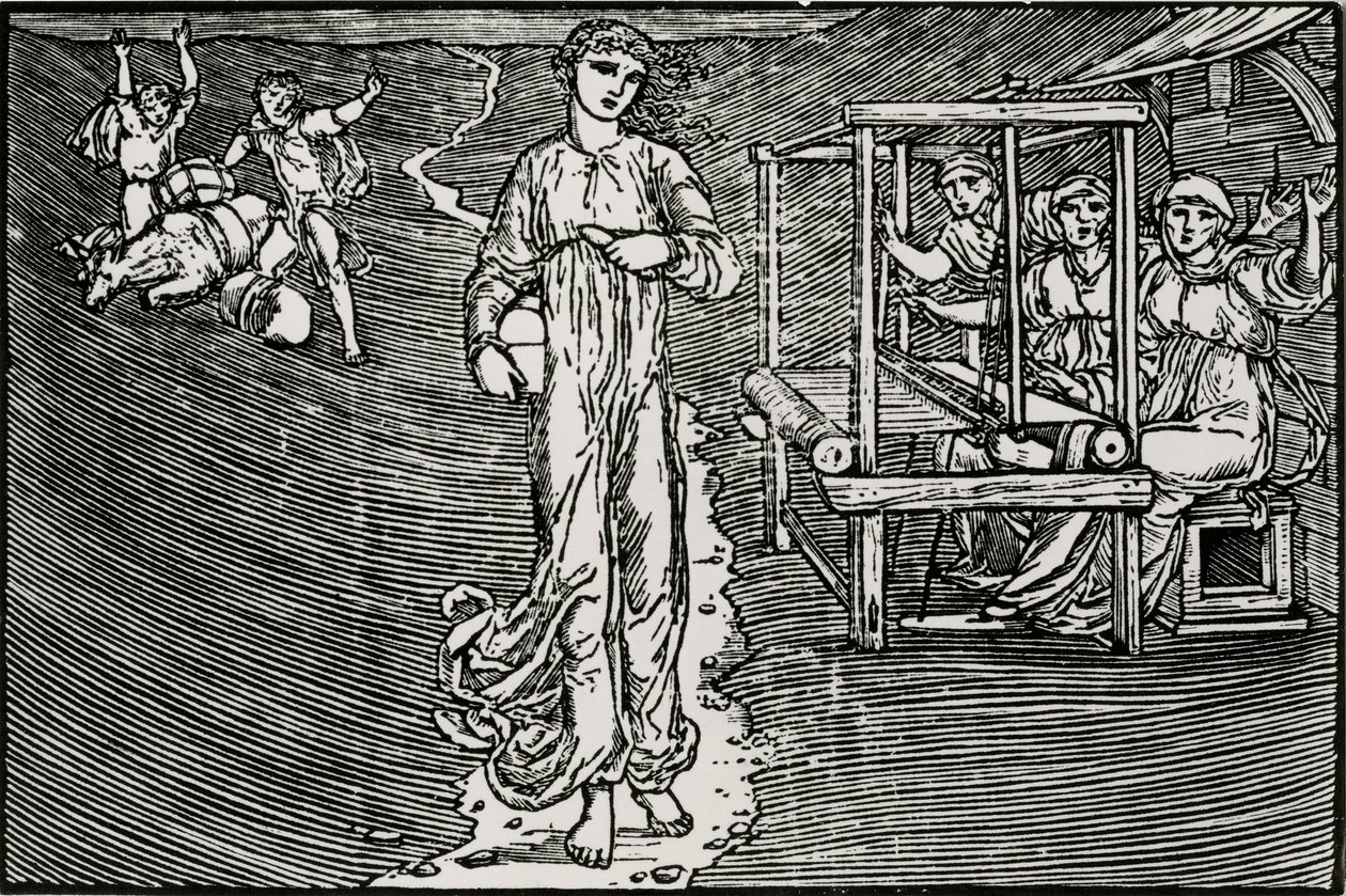 Dokuma Kadınlar by Edward Coley (after) Burne Jones