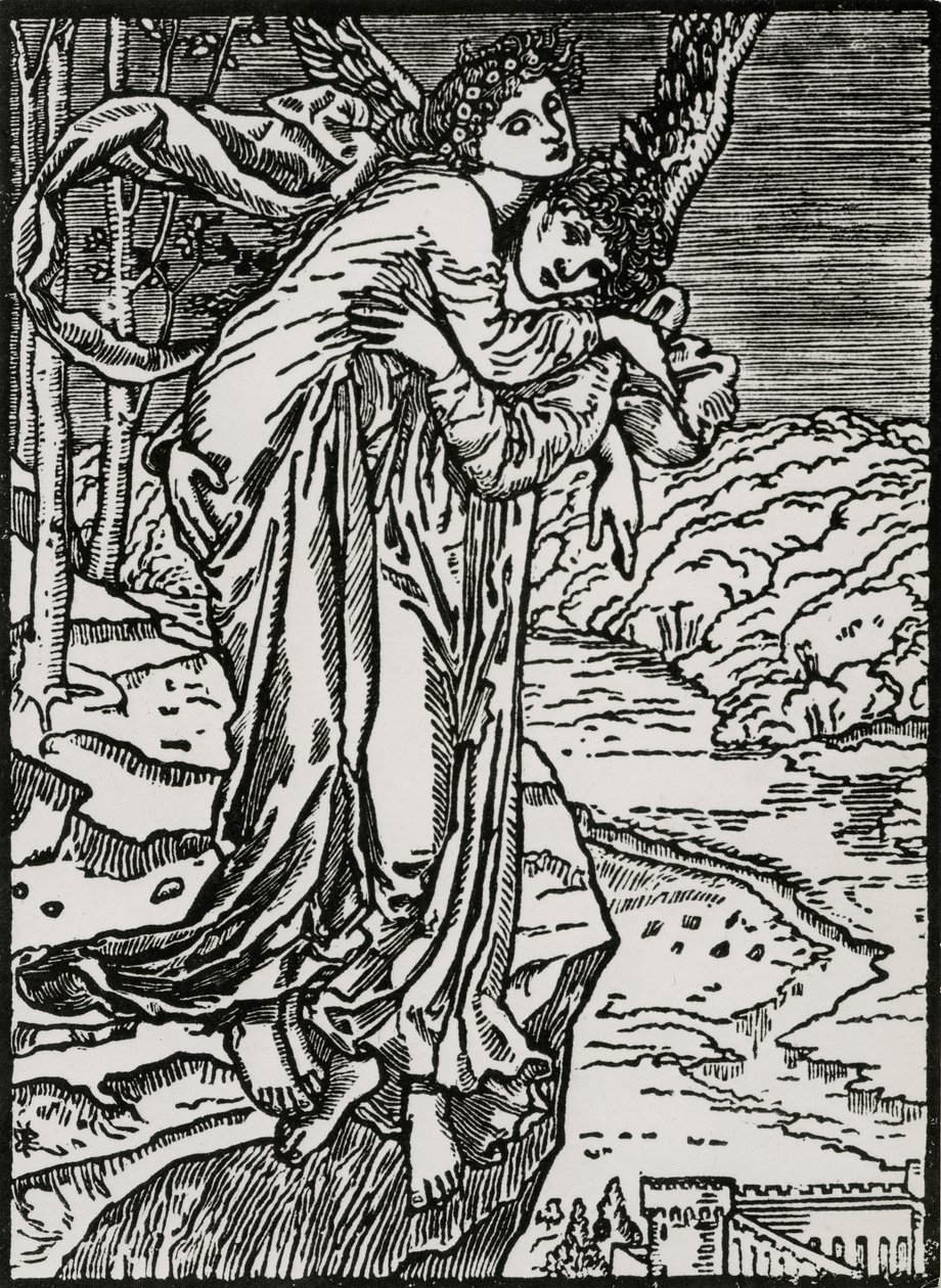 Zephyr ve Ruh by Edward Coley (after) Burne Jones
