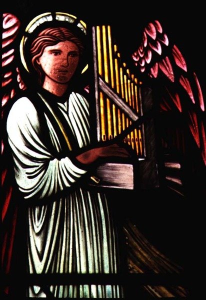 Sir Edward Burne-Jones (1833-98) tarafından portatif organlı melek by Edward Coley Burne Jones