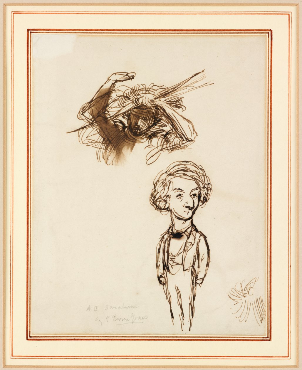 Algernon Charles Swinburne'ün Karikatürü by Edward Coley Burne Jones