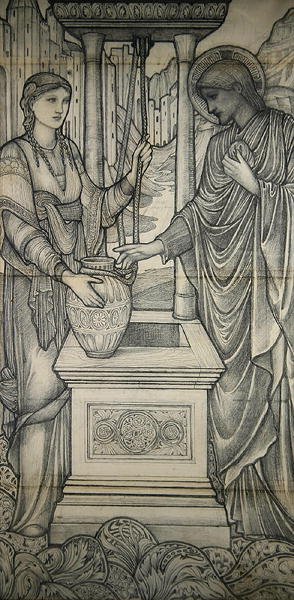 Kuyudaki Samiriyeli Kadınla İsa (kalem) by Edward Coley Burne Jones