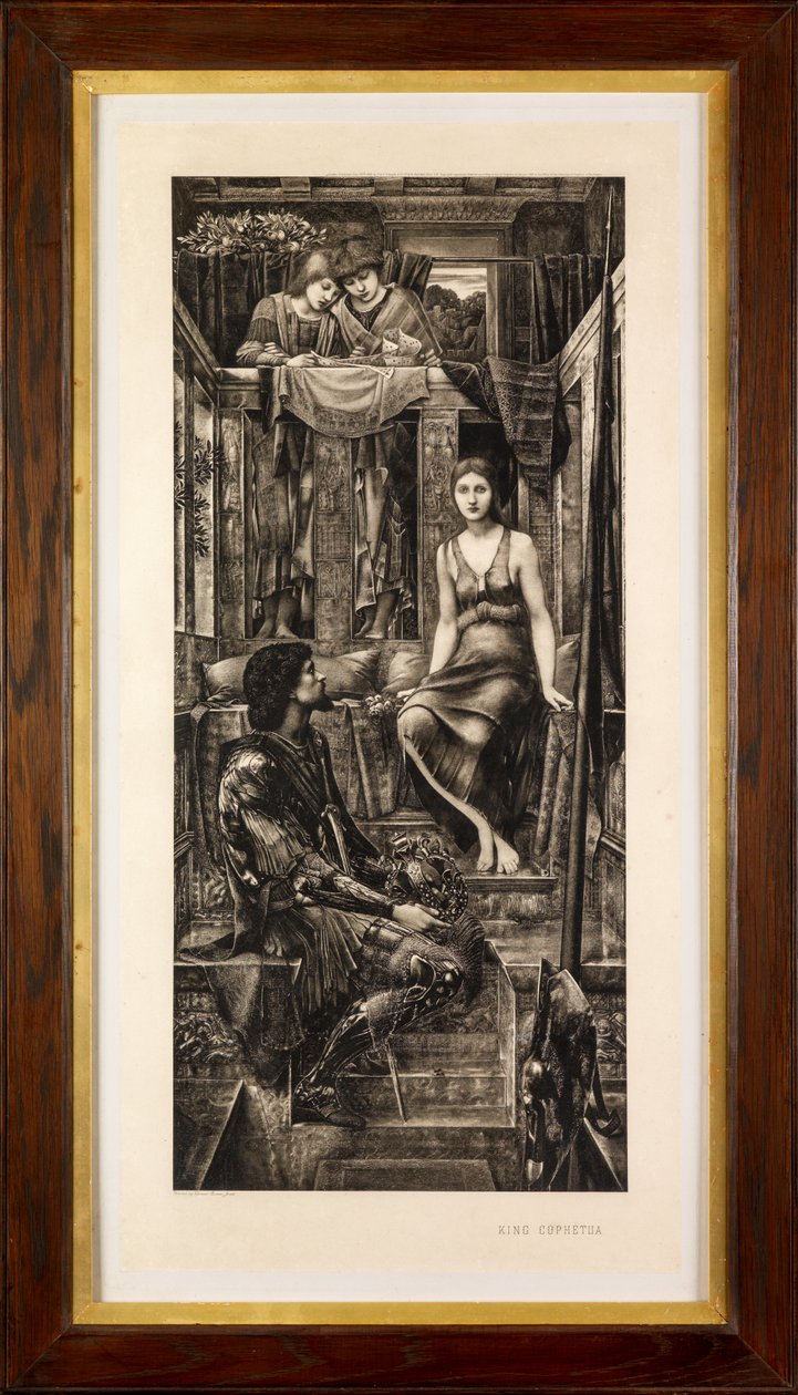 Kral Cophetua ve Dilenci-Hizmetçi (fotogravür) by Edward Burne Jones