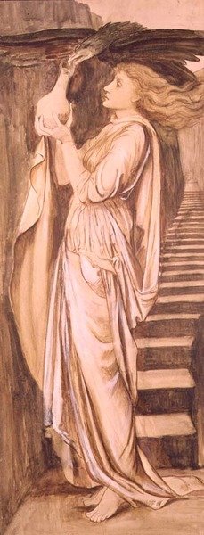 Ruh (suluboya) by Edward Coley Burne Jones