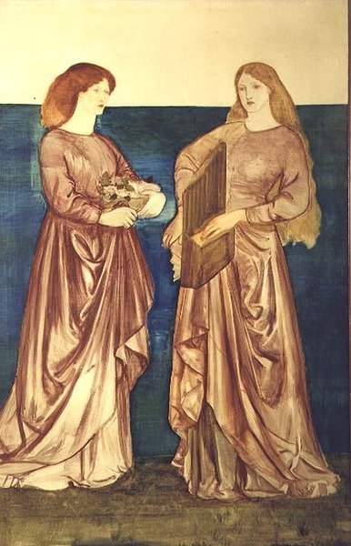 Aziz Dorothy ve Aziz Cecilia by Edward Coley Burne Jones