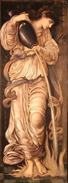 Temperance, c.1867 (karışık teknik) by Edward Coley Burne Jones
