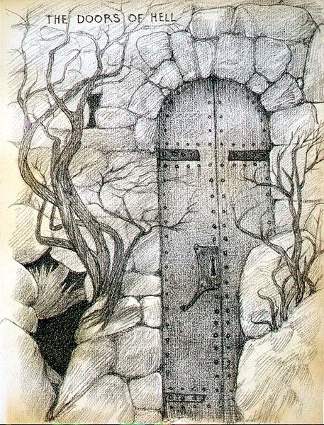 Cehennemin Kapıları (kağıt üzerine kurşun kalem) by Edward Coley Burne Jones