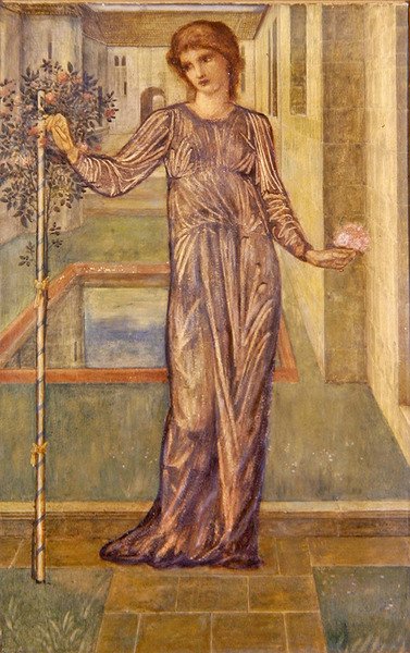 Garland (kağıt üzerinde guaj) by Edward Coley Burne Jones