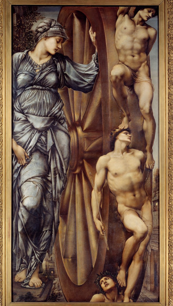 Şans tekeri. Jones Edward Burne (1833-1898) EC.ang tarafından yapılan boyama by Edward Burne Jones