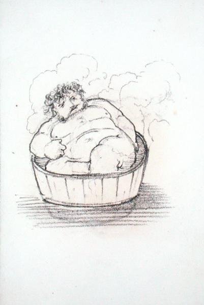 William Morris (1834-96) Küvette, çizimlerden oluşan bir albümden (kağıt üzerine kurşun kalem) by Edward Coley Burne Jones