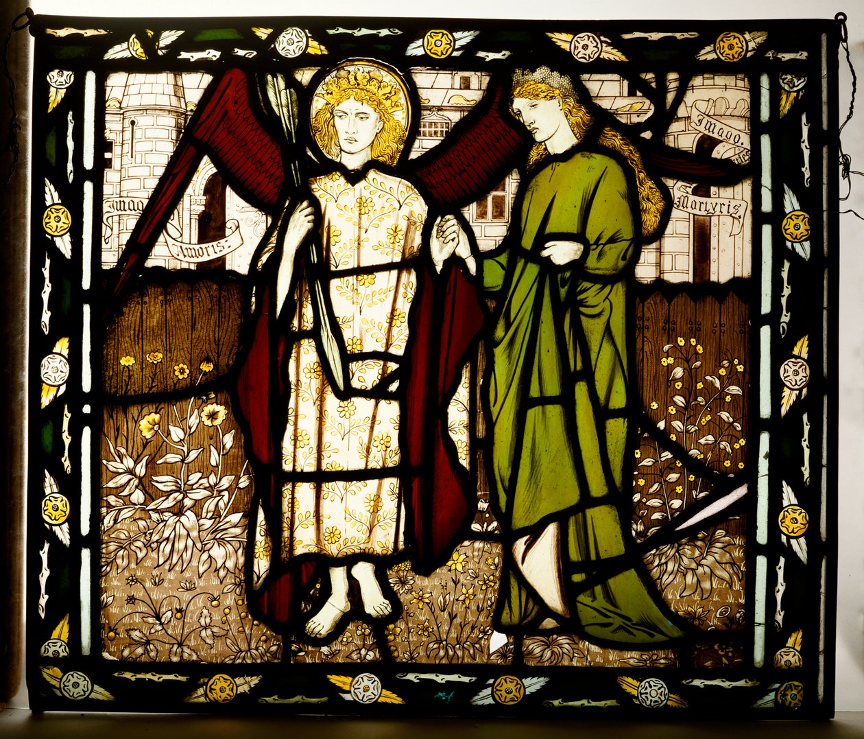 Amor ve Alcestis, Morris & Co. paneli, Geoffrey Chaucer tarafından "Legend of Good Wimmen", 1864 by Edward Burne Jones