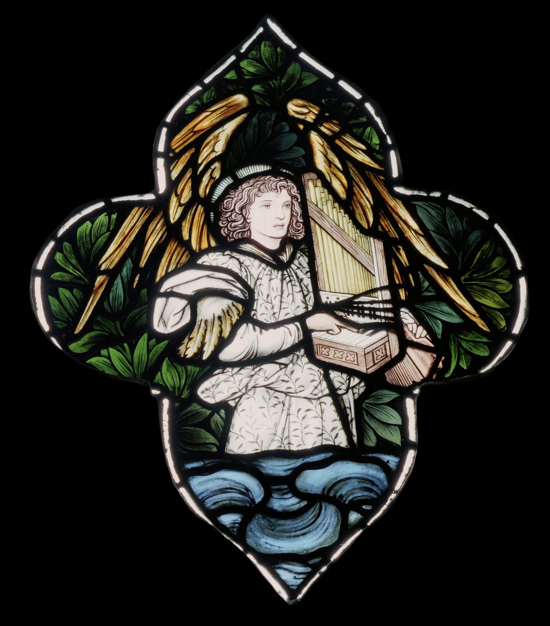 Birmingham, St Martin In The Bull Ring, Morris & Co., Edward Burne-Jones, Angel with Organ, 1876 by Edward Burne Jones