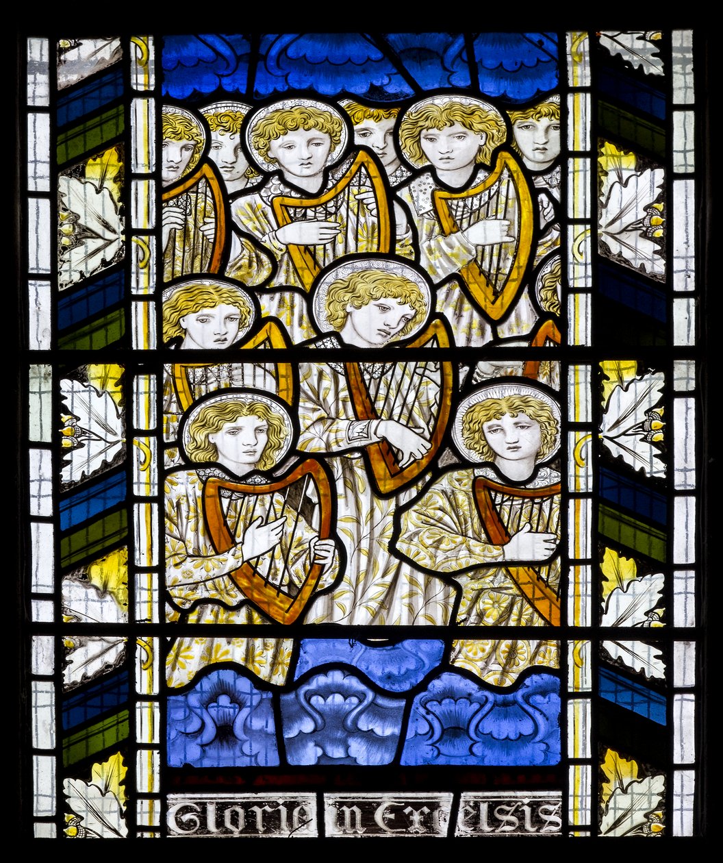Cambridge, All Saints, Morris Marshall & Faulkner & Co, Edward Burne-Jones, Gloria In Excelsis, 1866 by Edward Burne Jones
