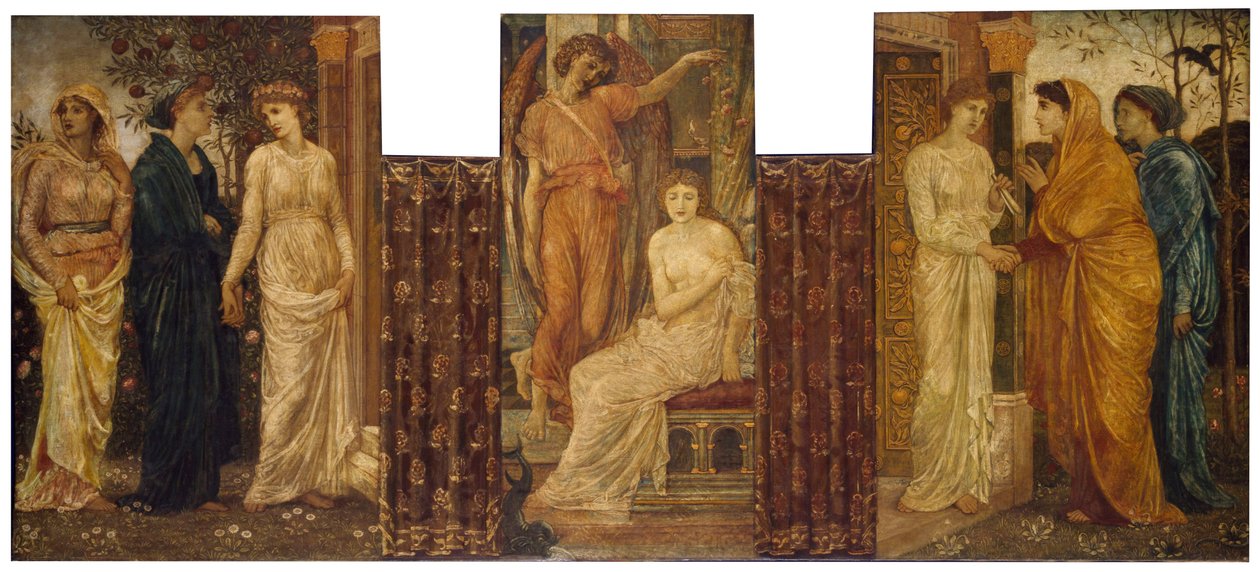 Cupid ve Psyche - Saray Yeşil Duvar Resimleri - Psyche
