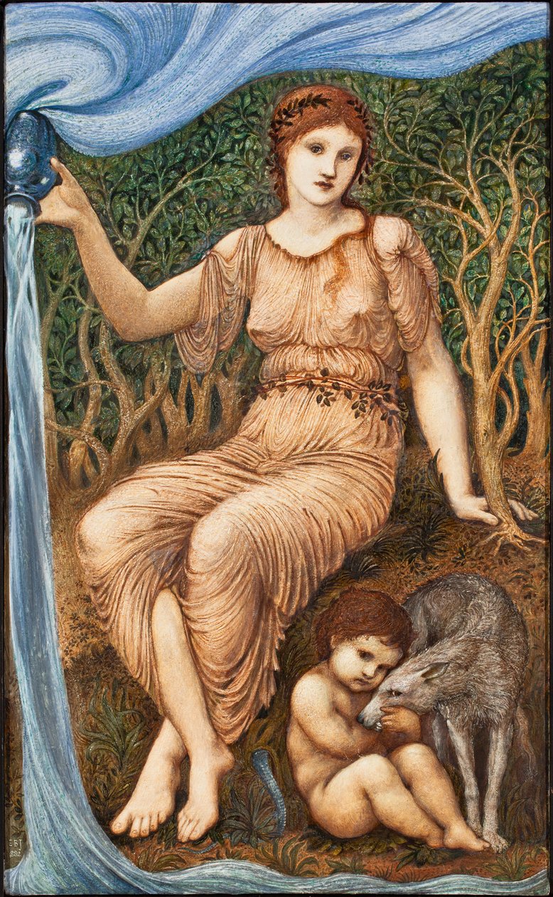 Toprak Ana, 1882 (panelde çini) by Edward Burne Jones