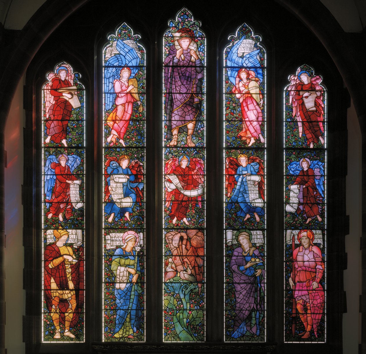 Doğu Penceresi, 1880 (vitray) by Edward Burne Jones