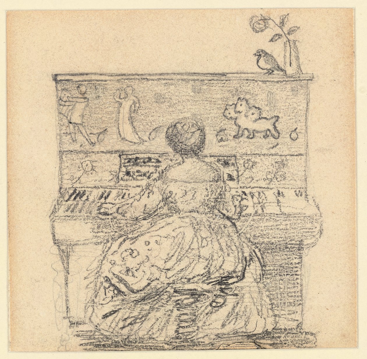 piyanoda Georgiana Burne-Jones by Edward Burne Jones