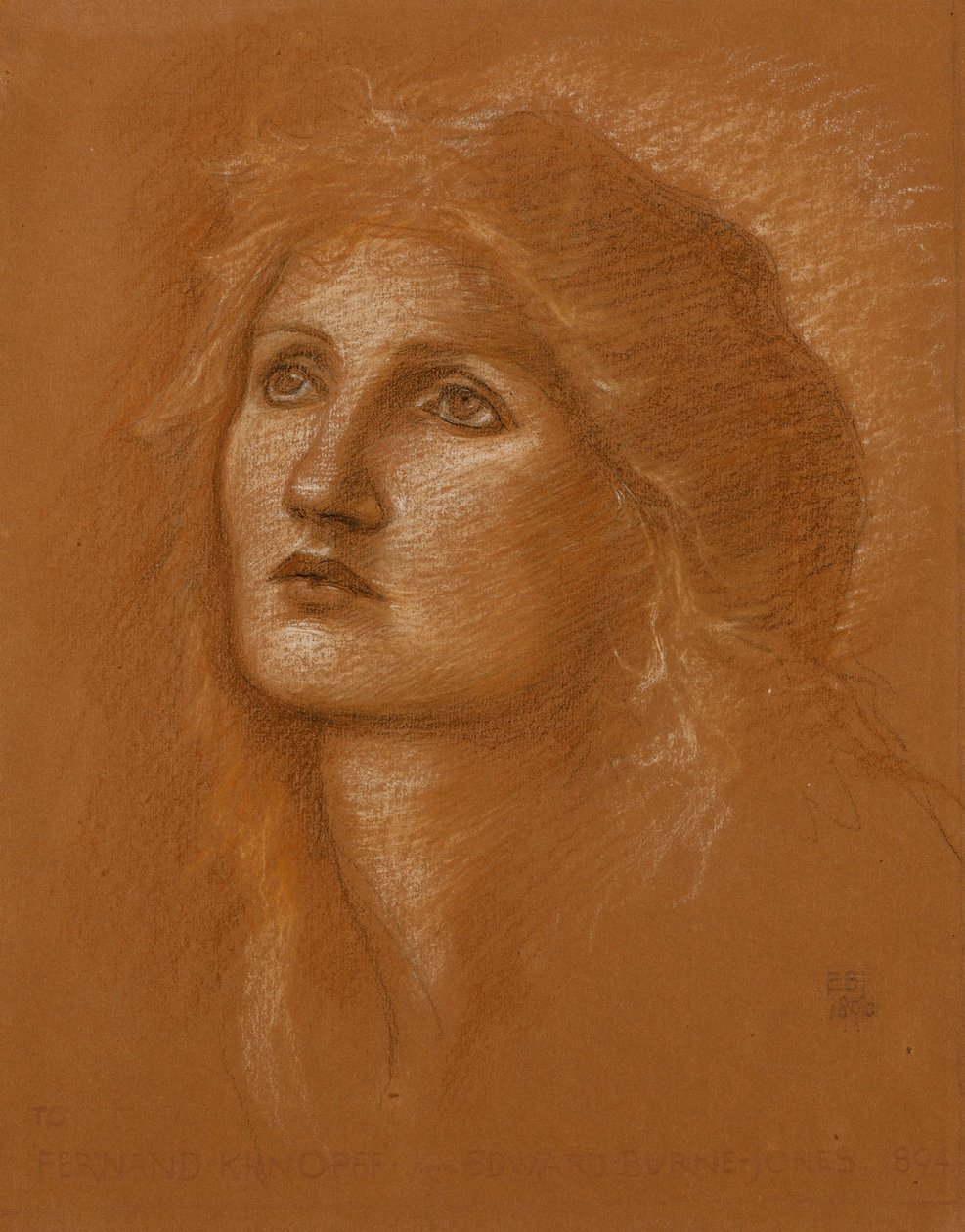 Bir Kadının Başı, 1890 by Edward Burne Jones