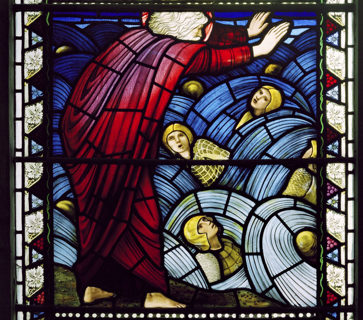 Kirkcaldy Old Kirk, Morris & Co., Edward Burne-Jones, Kızıl Denizin Geçidi, 1886 by Edward Burne Jones