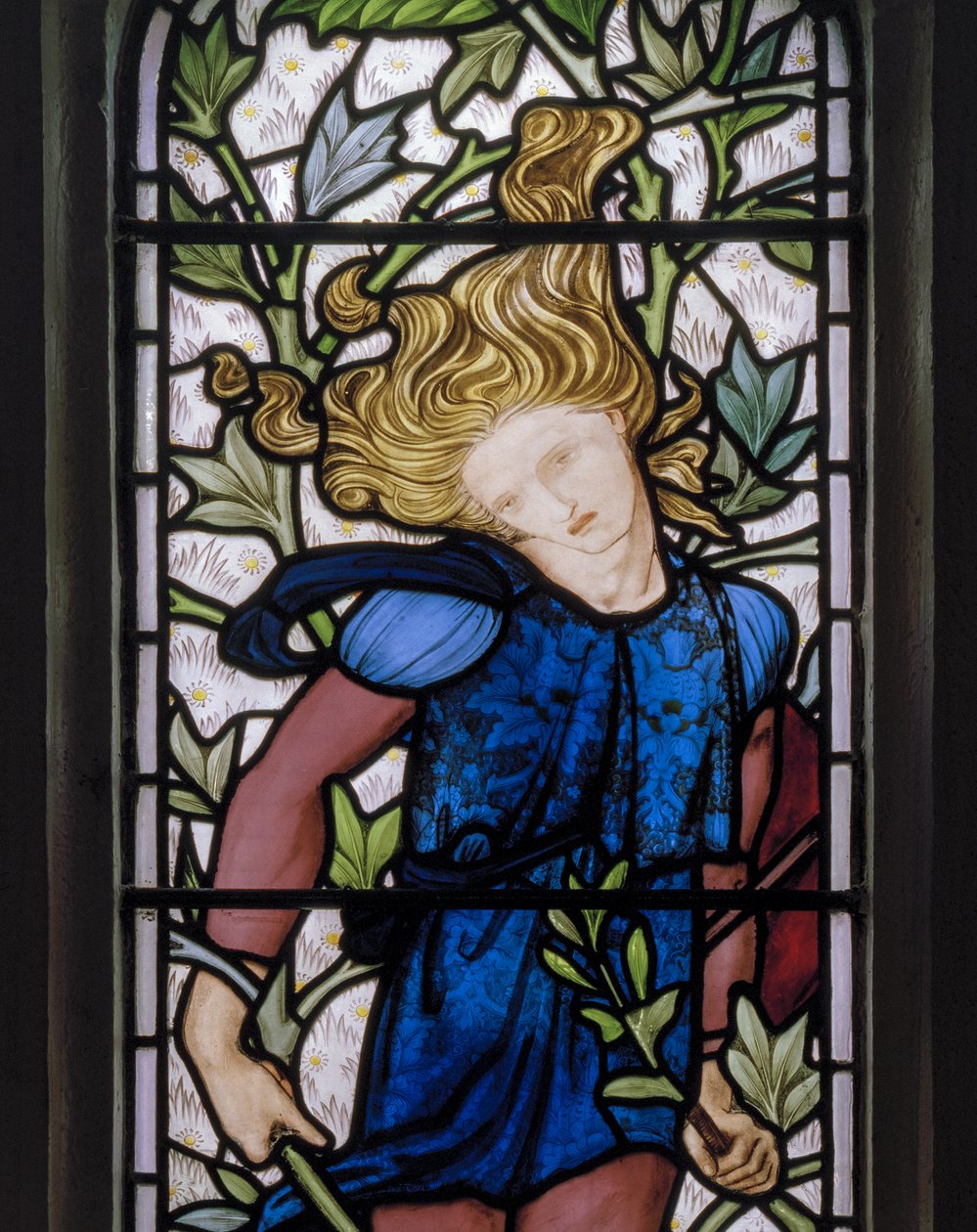 Knotty Ash, St John The Evangelist, Morris Marshall & Faulkner & Co, Edward Burne-Jones, Absalom detayı, 1872 by Edward Burne Jones