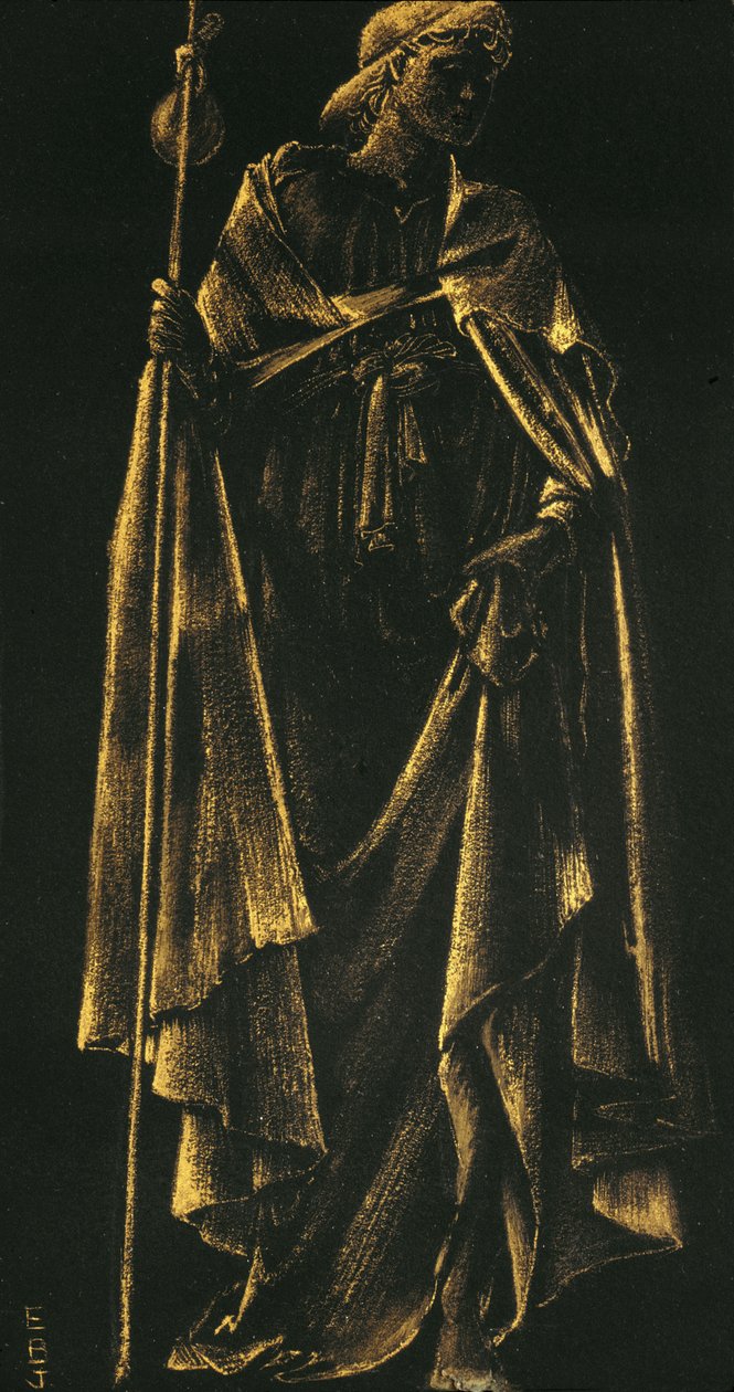 Bakan Melek (kağıt üzerine altın boya) by Edward Burne Jones