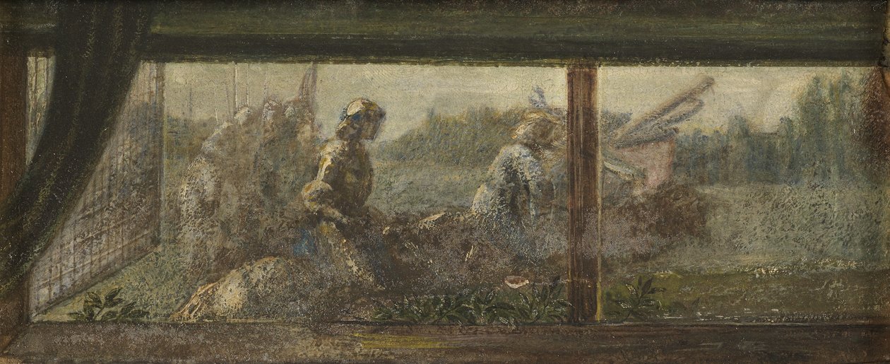 Bir Kez Düştüm (kağıt üzerinde wc ve gövde rengi) by Edward Burne Jones