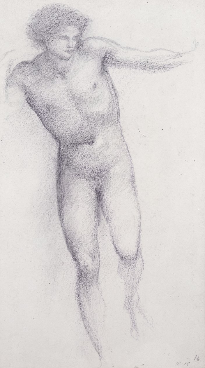 Perseus - Doom Kayası (kağıt üzerinde tebeşir) by Edward Burne Jones