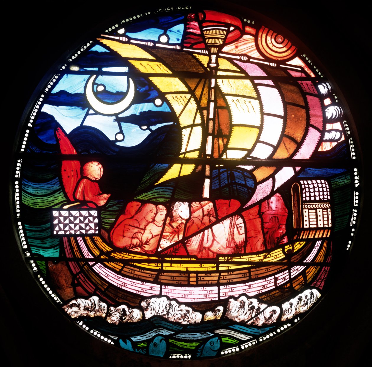 Ruhlar Gemisi, muhtemelen 1859 vitray detayı 120181 by Edward Burne Jones