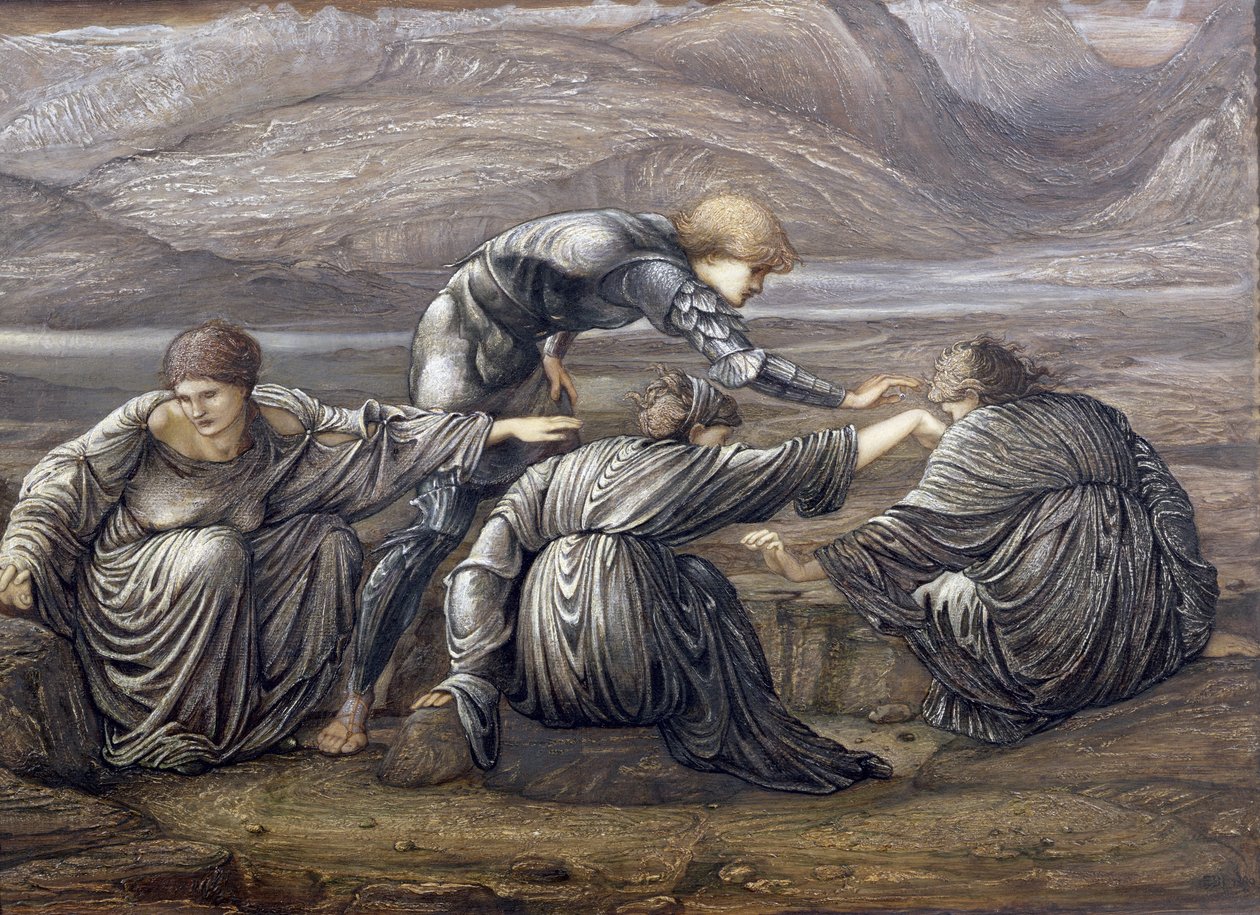 Perseus ve Graiae için Çalışma, 1880 (ayrıca bkz. 80764) by Edward Burne Jones