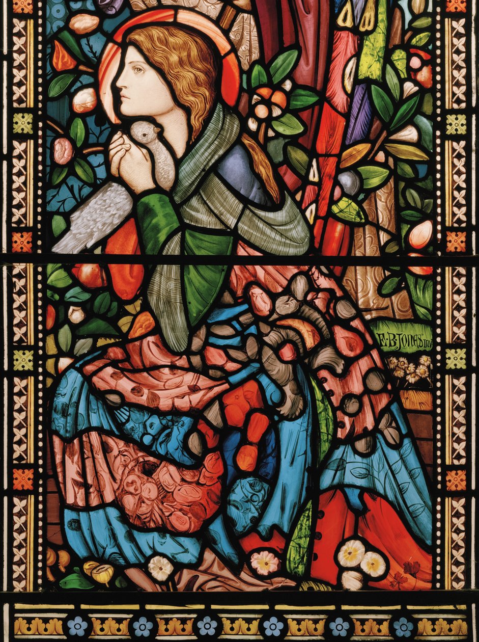 Müjde, c.1860 (vitray) by Edward Burne Jones
