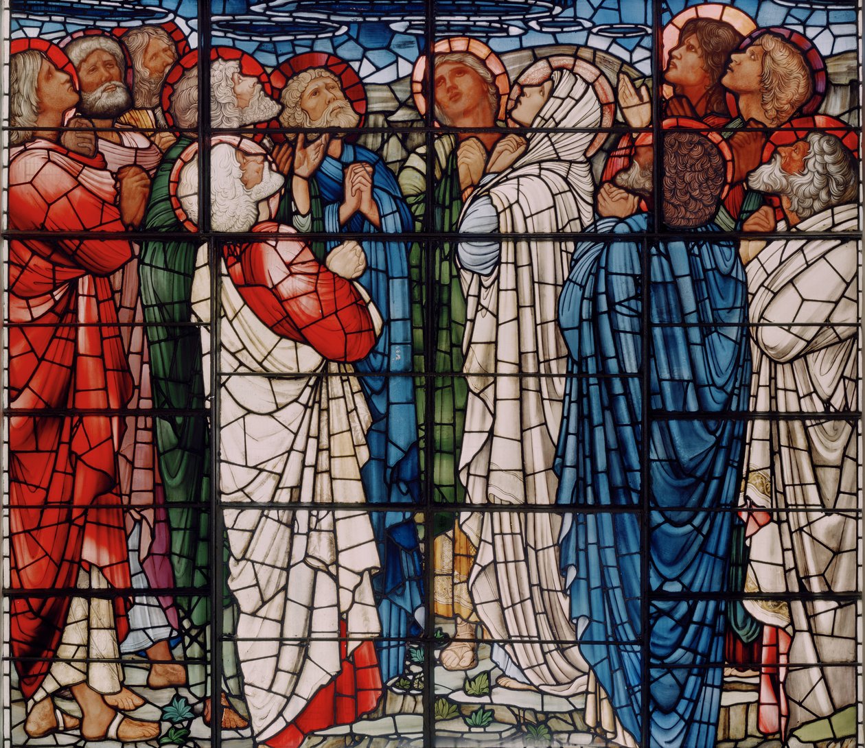 Yükseliş Penceresi, detay, 1885 (vitray) by Edward Burne Jones
