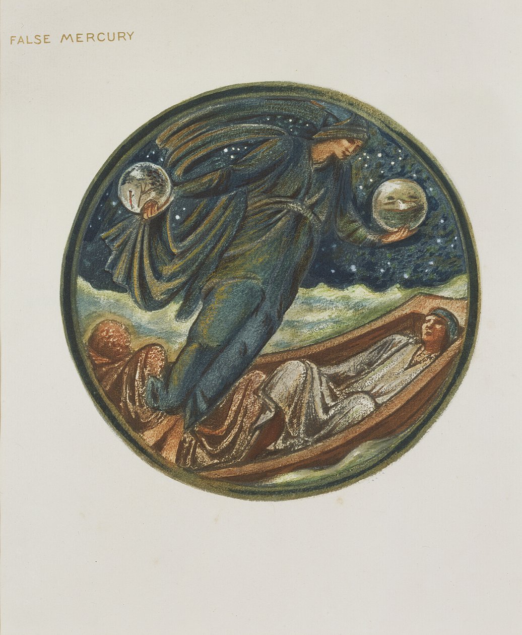 Çiçek Kitabı: XXXVI. Yanlış Merkür, 1905 (kağıt üzerinde guaj ile lito) by Edward Burne Jones