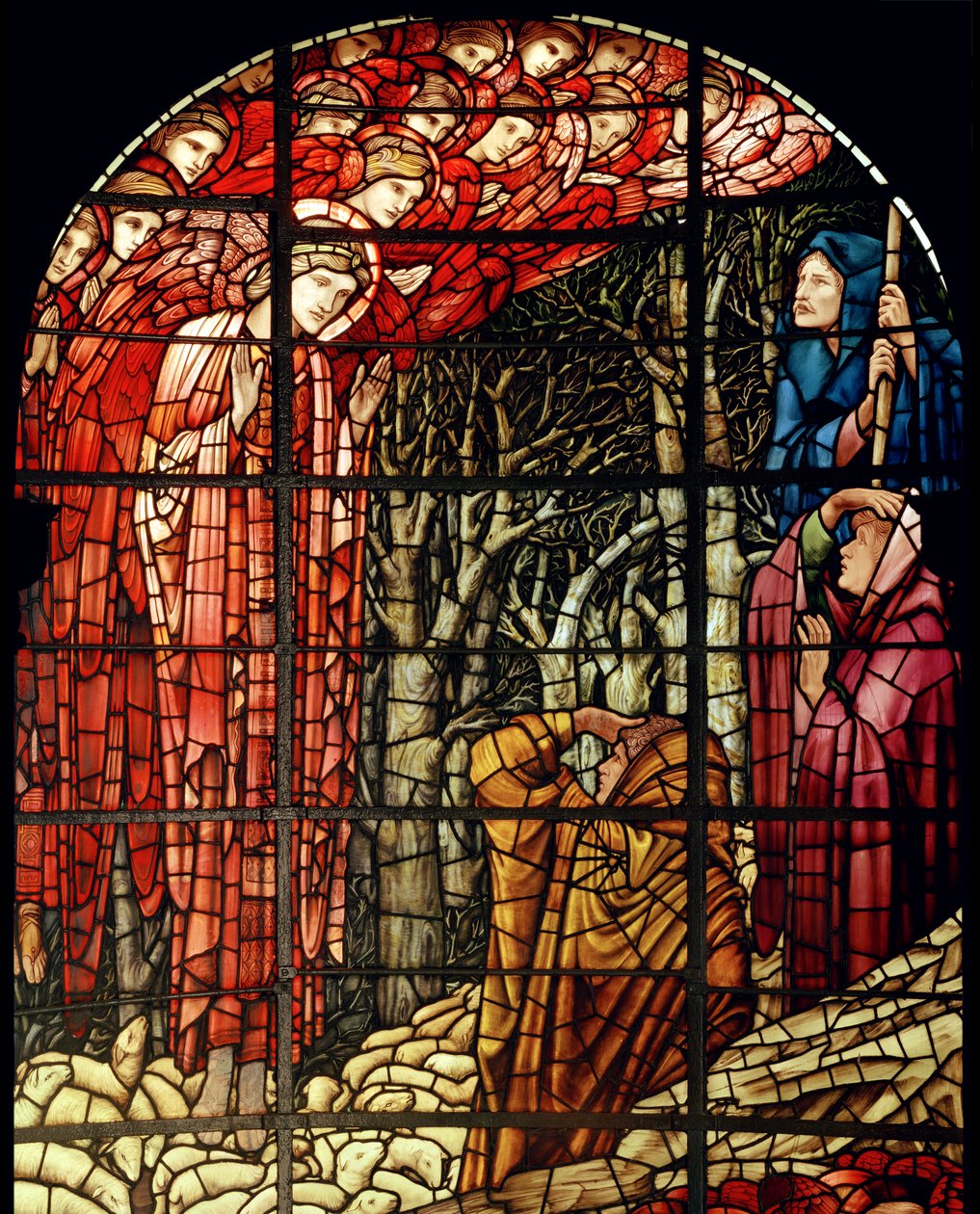 Doğuş Penceresi, detay, Çobanlar, 1888 (vitray) by Edward Burne Jones