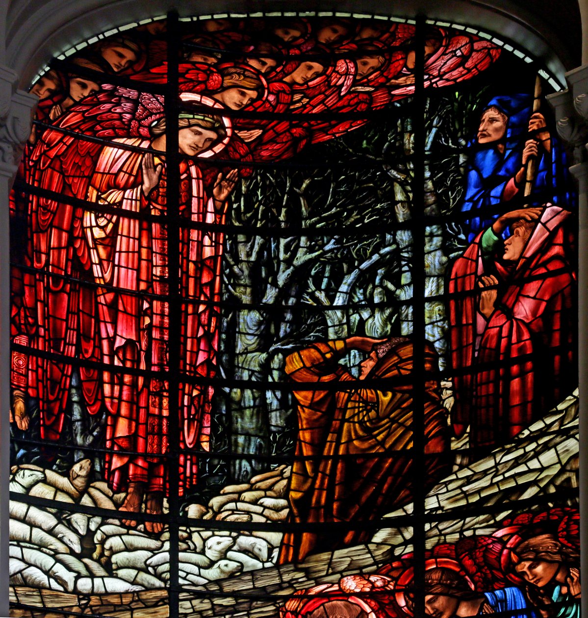 Doğuş ve Çobanlara Müjde, 1885-1897 (vitray) by Edward Burne Jones