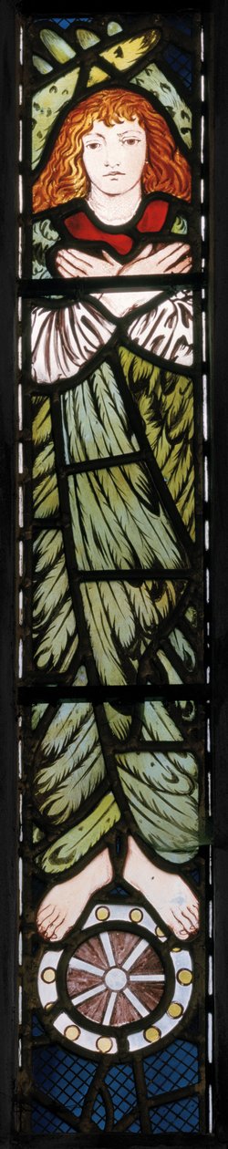 Yeni Kudüs, Melek, detay, 1862-3 (vitray) by Edward Burne Jones