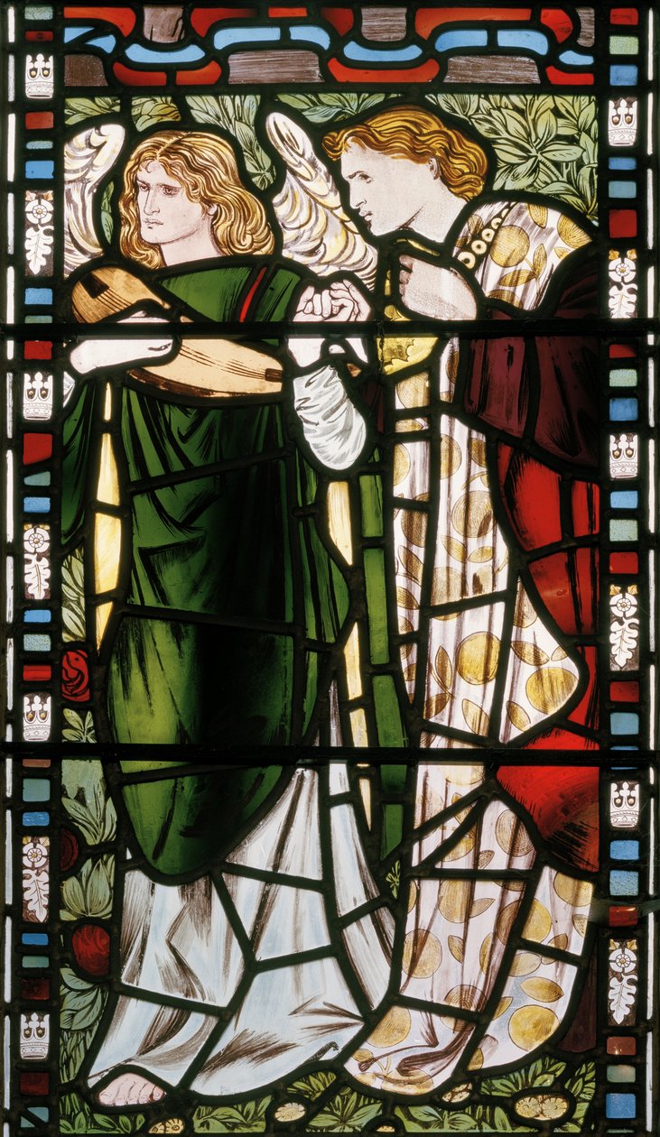Yeni Kudüs, detay, 1862-3 (vitray) by Edward Burne Jones