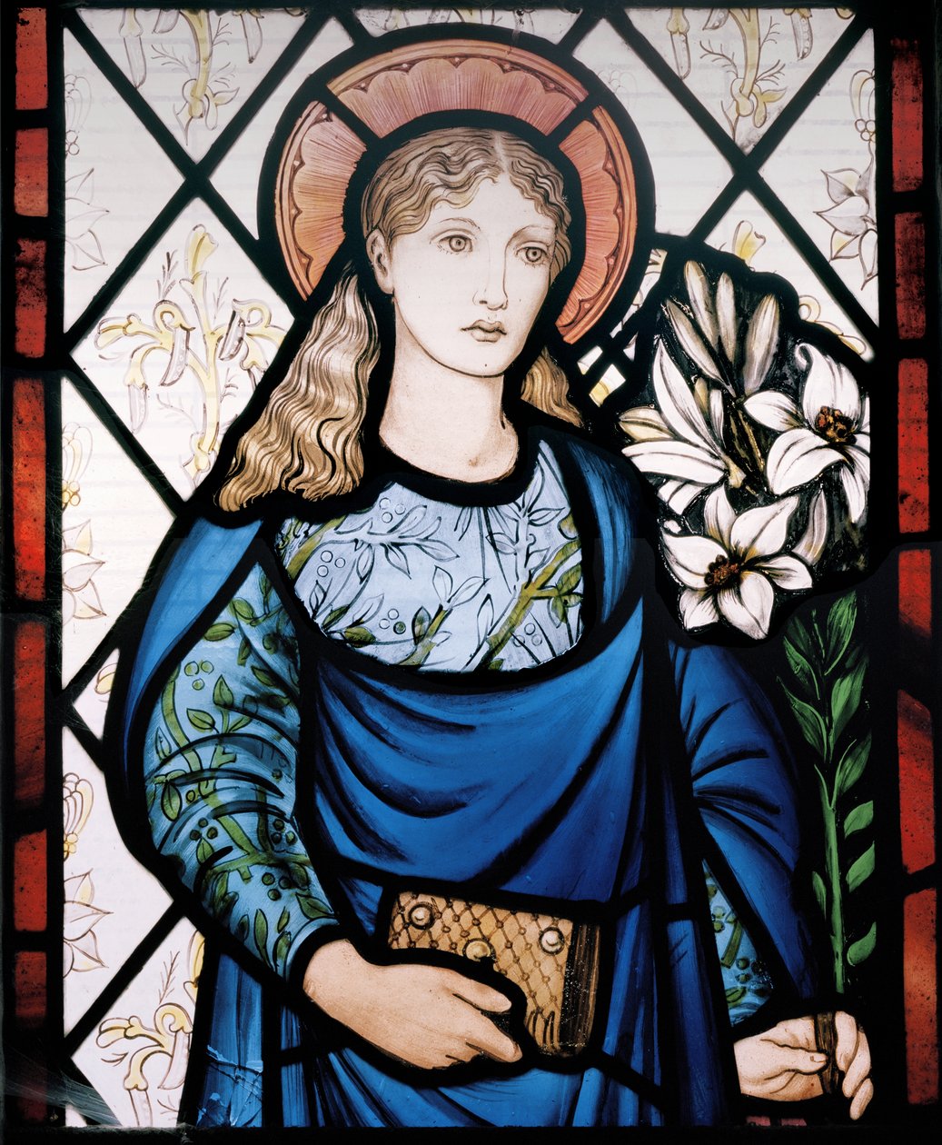 Meryem Ana, 1882 (vitray) by Edward Burne Jones