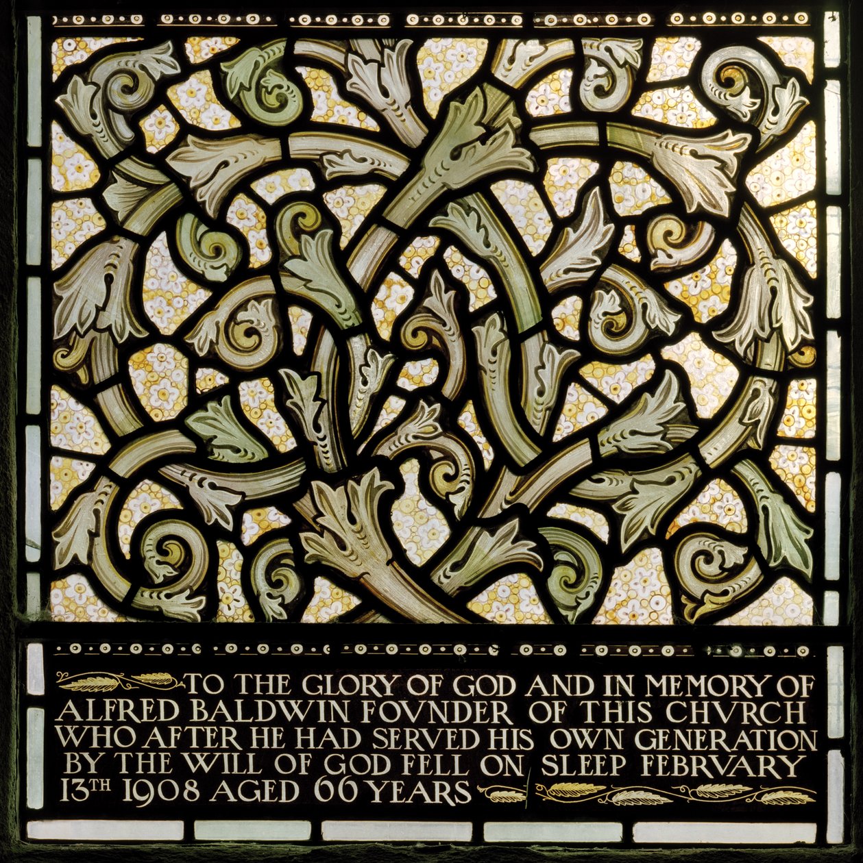 Wilden, All Saints, Morris & Co., Edward Burne-Jones, John Henry Dearle (1859-1932), The Joshua penceresinden Alfred Baldwin