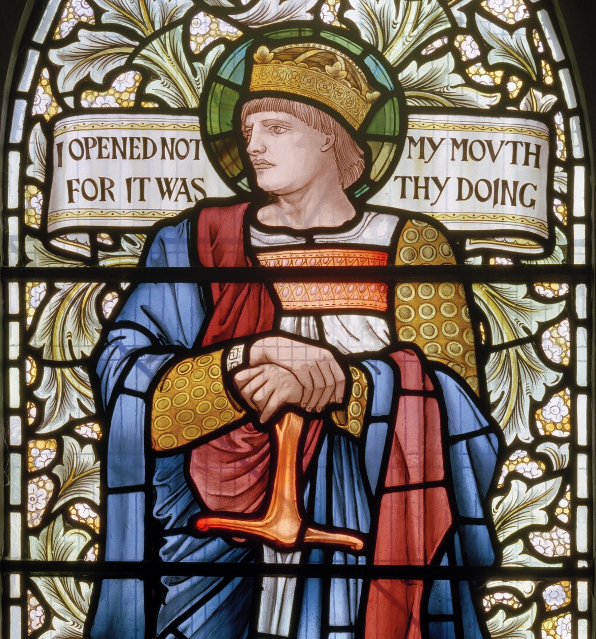 Wilden, All Saints, Morris & Co., Edward Burne-Jones, John Henry Dearle (1859-1932), King Ethelbert, detay, 1902-1914, Louisa, Alfred, The Baldwins, Başbakan, Metodist, Worcestershire, Sanat ve by Edward Coley and Dearle Burne-Jones