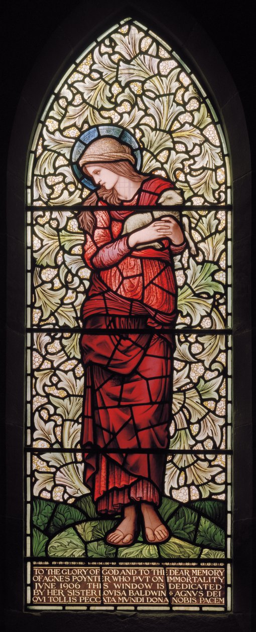 Wilden, All Saints, Morris & Co., Edward Burne-Jones, John Henry Dearle (1859-1932), St Agnes, 1902-1914, Louisa, Alfred, The Baldwins, Başbakan, Metodist, Worcestershire, Sanat ve El Sanatları, Rudyar by Edward Coley and Dearle Burne-Jones