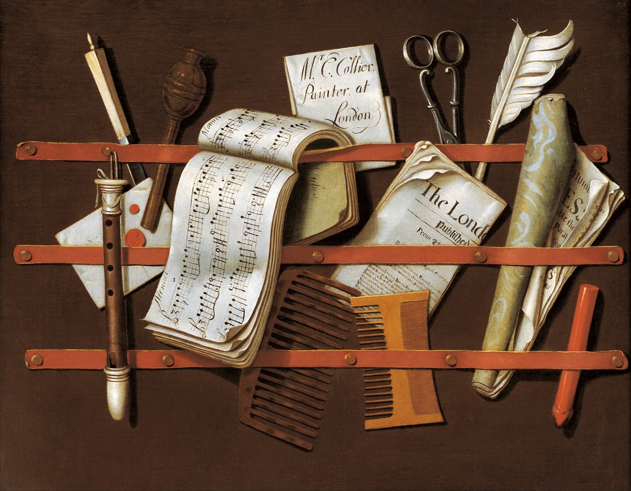 Mektup rafı, yaklaşık 1698 by Edward Collier