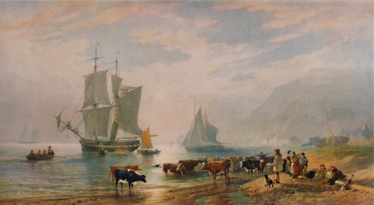 Bir Yaz Akşamı: İniş Sığırları, 1858, 1935 by Edward Duncan
