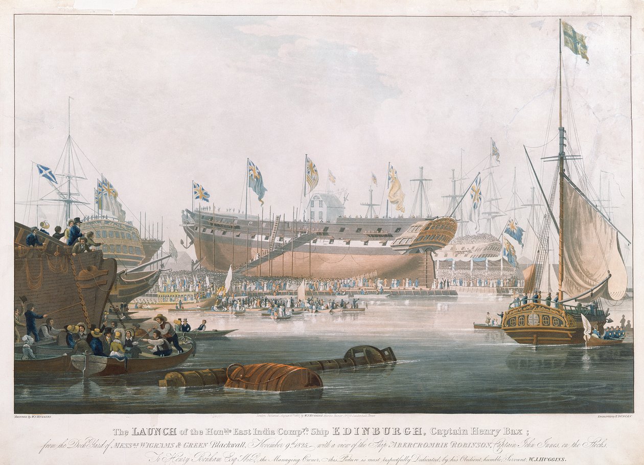 Huggins tarafından boyanmış Blackwall, 9 Kasım 1825